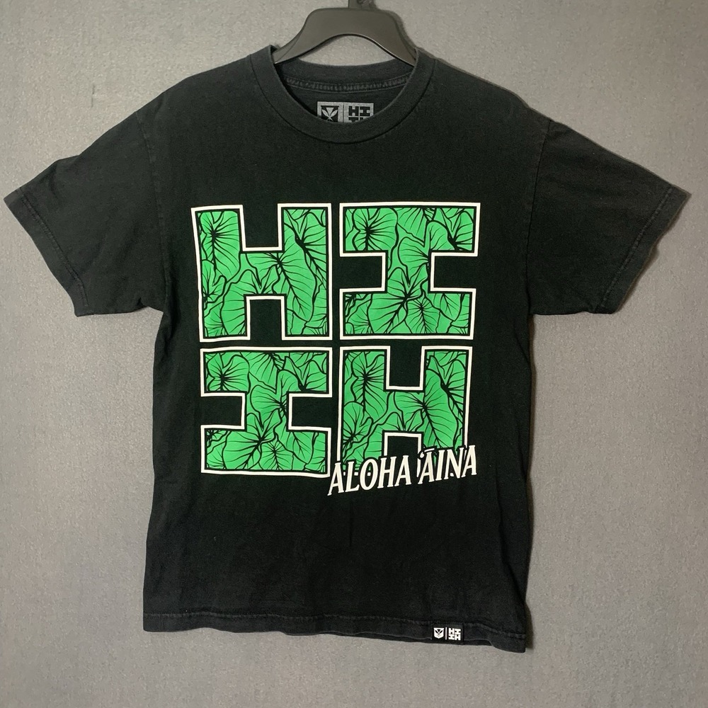 Hawaiis Finest T-Shirt Mens Medium Kekemapa Line 2019 Black Aloha Aina Kalo GOOD